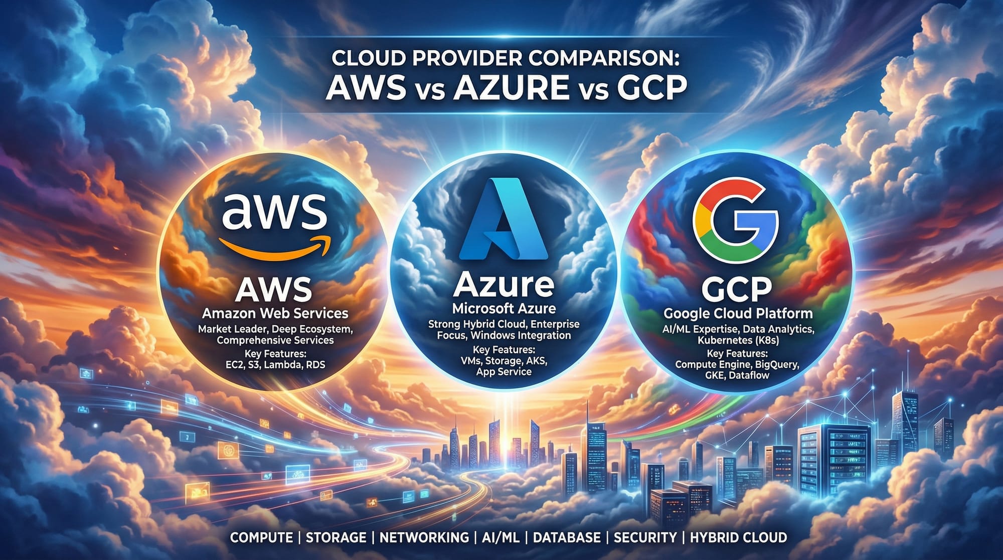 AWS vs Azure vs GCP Cloud Platform Comparison 2026