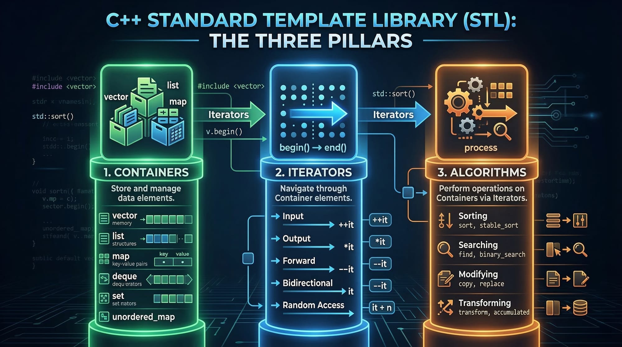 C++ STL Vectors Maps Sets & Algorithms
