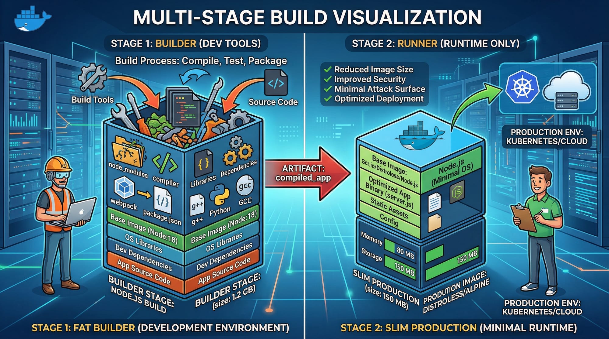 Docker Advanced Multi Stage Builds Registry & Security