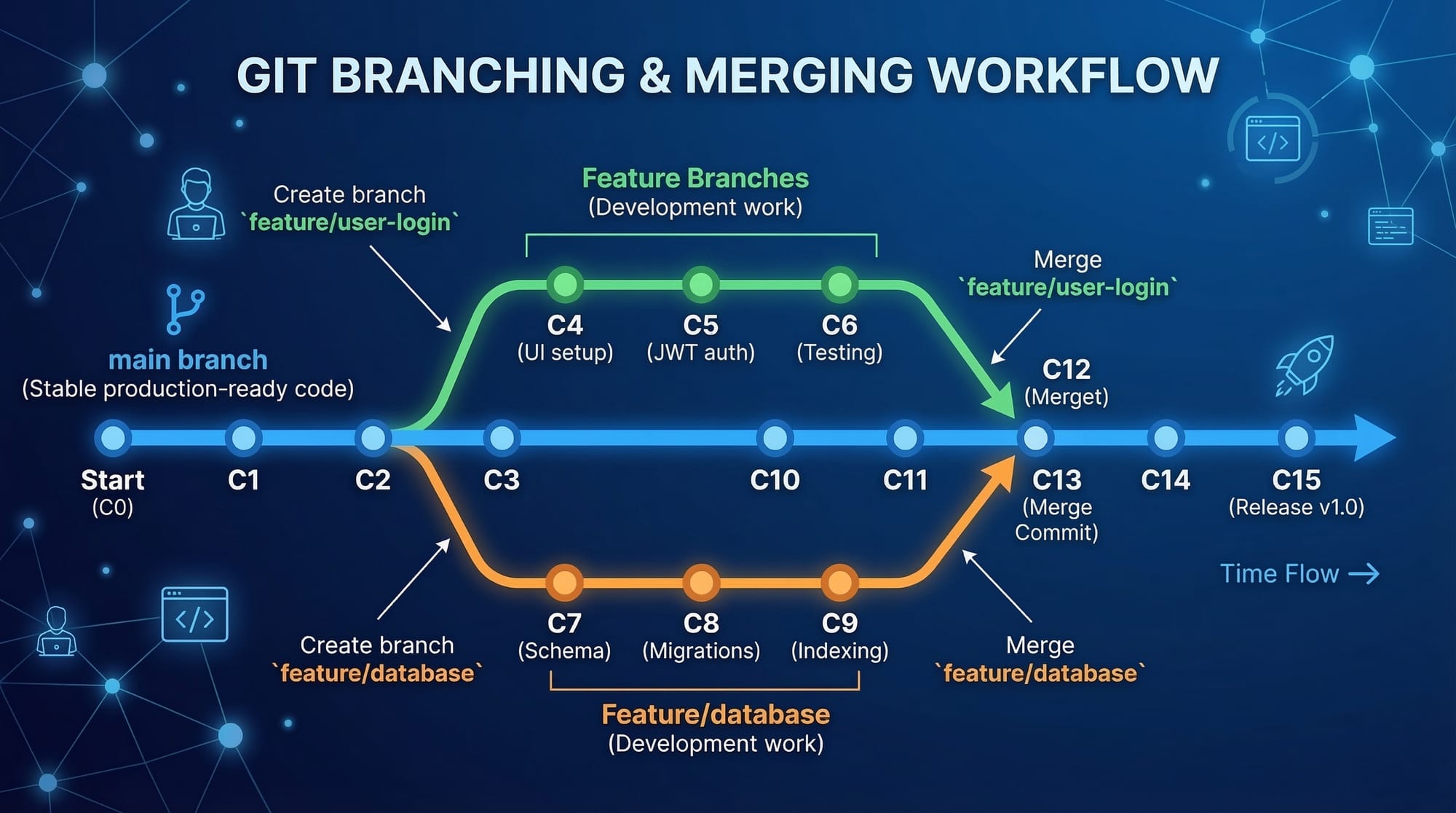 Git Branching  Merging Conflicts & Workflows
