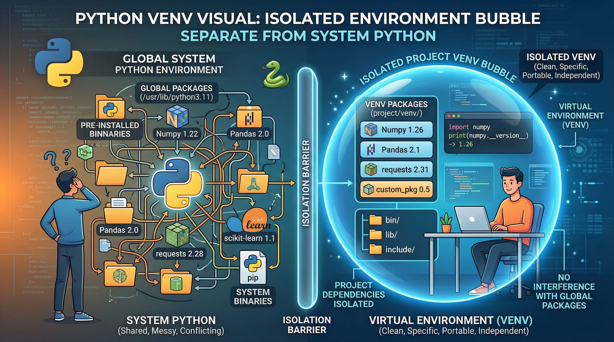 Python Virtual Environments venv  pip & Poetry Guide