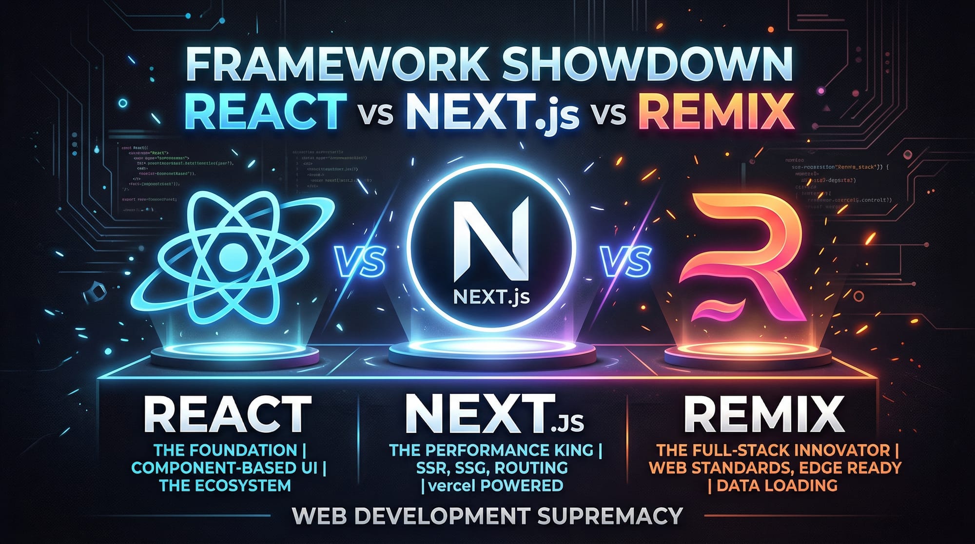 React vs Next js vs Remix Which to Choose in 2026