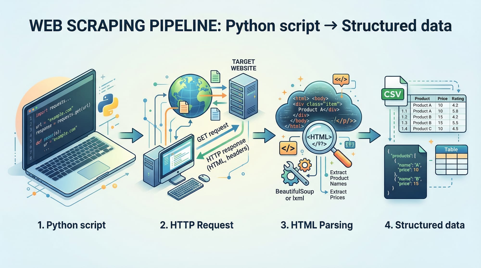Python Web Scraping BeautifulSoup & Scrapy Guide