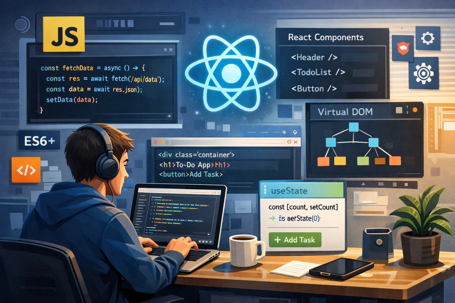 React Hooks Use State Use Effect & Custom Hooks