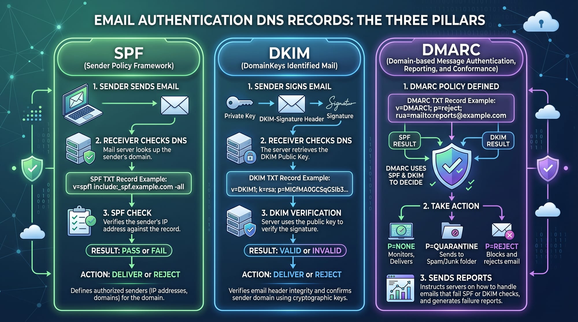 Email Authentication SPF DKIM & DMARC Setup Guide