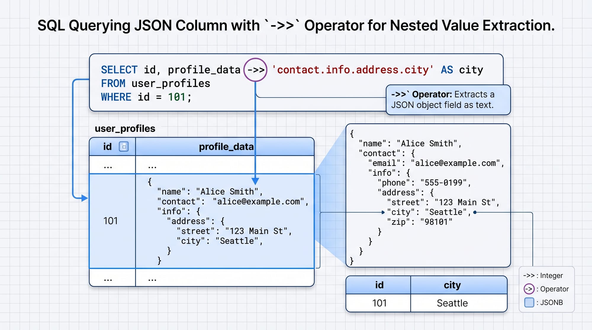SQL JSON Functions Query JSON Data in PostgreSQL & MySQL