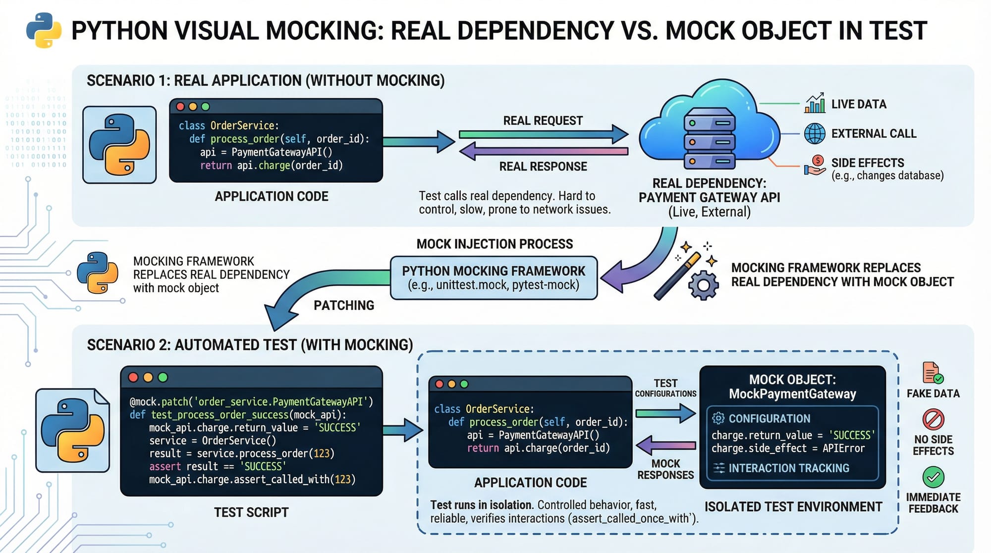 Python Testing Advanced Fixtures  Mocking & Coverage